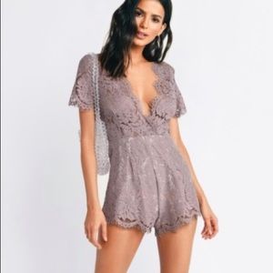 Tobi Purple Lace Romper Size M